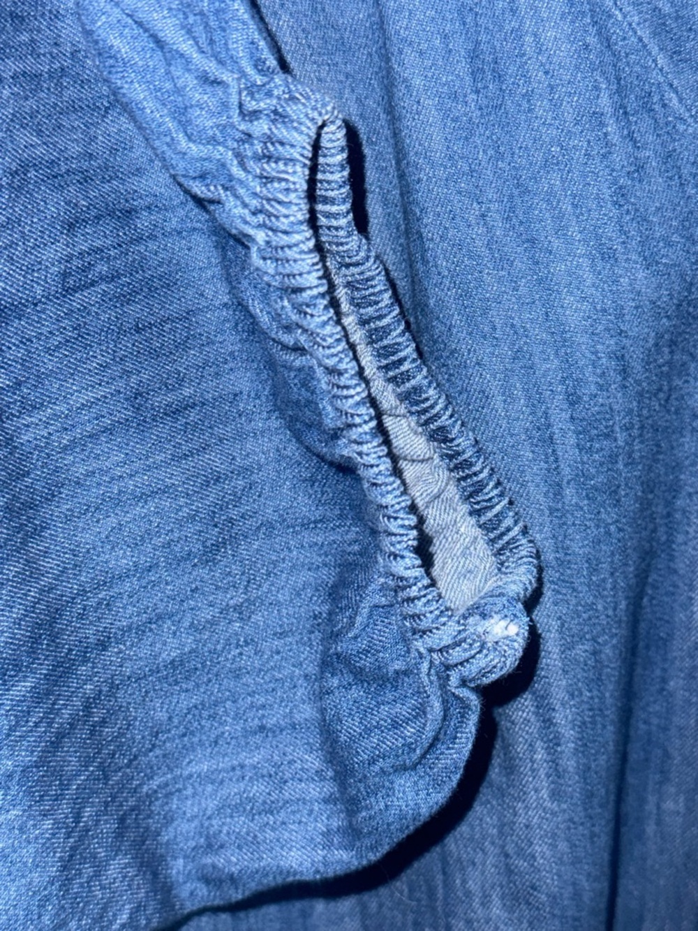 Old Navy Blue Long-Sleeve Peasant Blouse - Picture 5 of 7